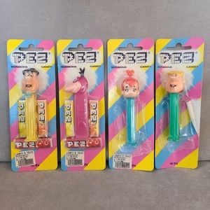Vintage 1993 Flintstones Pez Dispensers